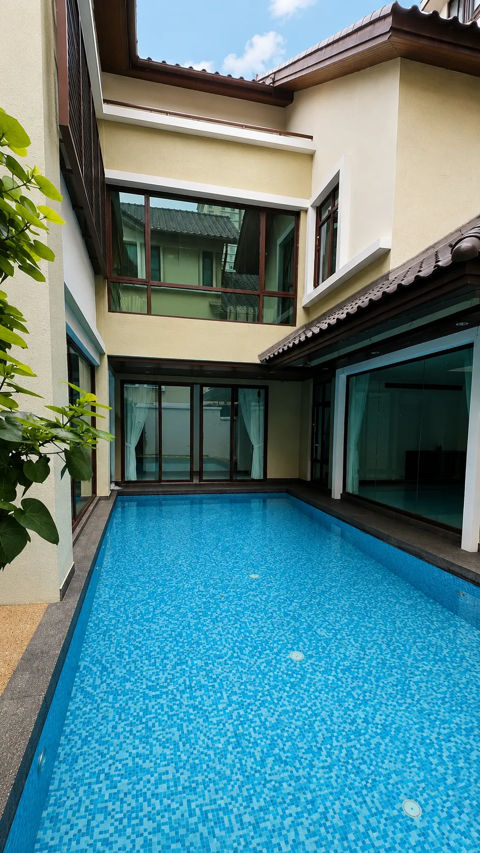 The private lap pool at Villa Mont Kiara, photographed in natural light.